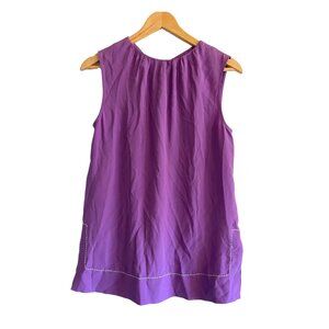 Marni Sleeveless Top Silk Blouse Purple Size XXS (IT 36) NWT